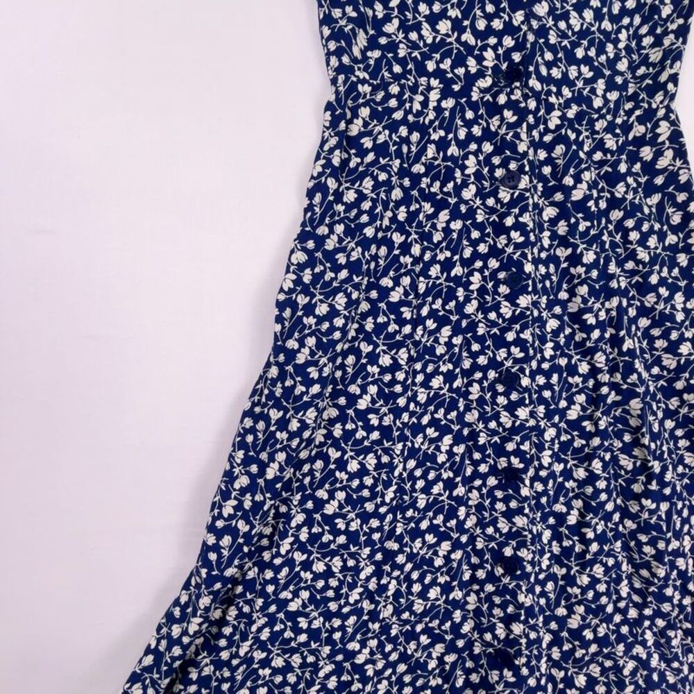 Reformation Navy Blue Floral Midi Dress - Picture 2 of 5